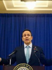 Kentucky governor at press conference