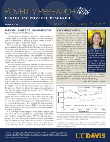 Poverty Research Now Labor Markets and Poverty Center for Poverty 